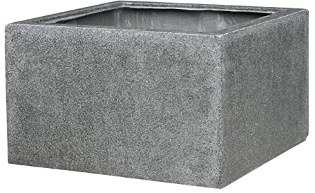 Dehner Gartenbrunnen-Umrandung, ca. 60 x 35 x 60 cm, Polyresin, grau