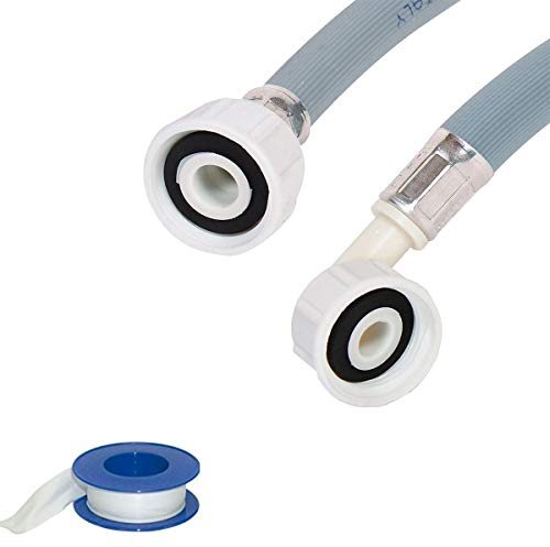 Manguera lavadora 1,5 metros + Teflón de 12m • Tubo alimentación lavavajillas • 1,5m • Para entrada agua fria