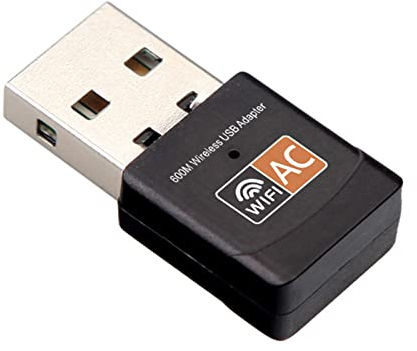USB WiFi Adapter for PC, AC600M USB 2.0 WiFi 5 Dongle 802.11ac Wireless Network Adapter with Dual Band 2.4GHz/5Ghz for Desktop Laptop Support Windows 10/8/7/XP, Mac OS, Linux etc