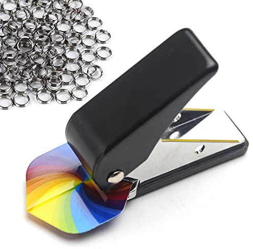 YIEUR Perforadora de dardos Shaft O Anillos de metal Dart Flights accesorios (negro)