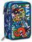 SJ Federmäppchen, Mäppchen, mehrfarbig, Federtasche für Schreibwaren, Etui mit Stiften, Kugelschreiber, & mehr, 3 Fächer, Mädchen & Jungen, Schule - Grundschule, XXL
