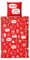 VertriebsArena GmbH Biber Bettwäsche Weihnachten Bettwäsche-Set ** HoHo Christmas **, Kopfkissenbezug 80 x 80 cm, Bettbezug 135 x 200 cm, 100% Baumwolle