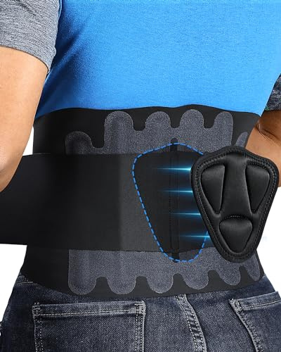 Fitomo Back Support Belt for Men Women, 0.5mm Ultra-Thin Yoga Fabric | Lower Back Support, 3D Lumbar Pad, 6 Flexible Supports, Seamless Yoga Fabric, Lightweight 0.5mm Design, Daily Wear, XL