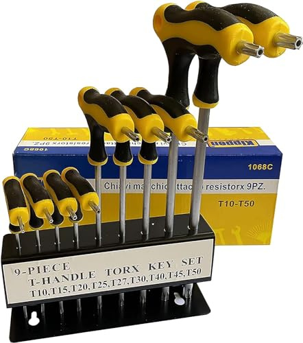 KIPPEN 1068CX - Set 9 PCS di Chiavi Resistorx Doppie con Impugnatura in Bicomponente