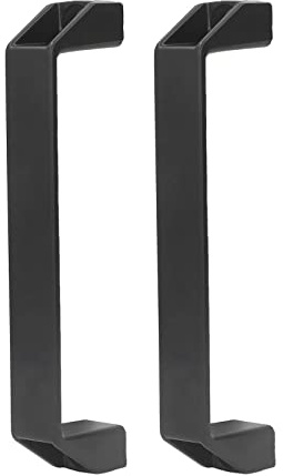 KIMISS Lot de 2 poignées de porte et d'armoire modernes en alliage d'aluminium avec espacement des trous de 180 mm pour portes, armoires, réfrigérateurs, haute résistance et installation facile (noir)