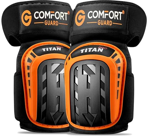 COMFORTGUARD Work Knee Pads - Premium Heavy Duty Foam & Gel Knee Pads With Cushioning - Essential for Gardening, Flooring, Tiling, Construction - FREE Carry Bag Included