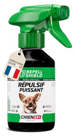 RepellShield® Répulsif Chien - Goût Amer, Non Tachant, sans Alcool - Dressage & Éducation - Protège Les Meubles, Tapis, Chaussures, Plantes, Jardin & Plus - Usage Intérieur & Extérieur, 250ml