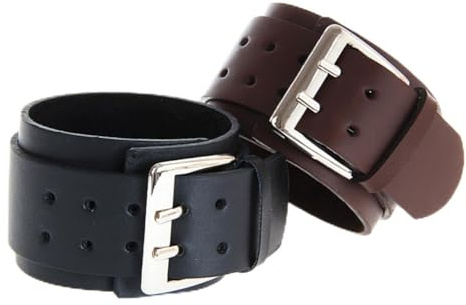 YZYSHHX Flicksmycken 1 st dubbelarmband för med spänne Snygg Handkedja Armband Kaffefärg Män Läder Smycken Tillbehör