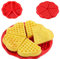 G4GADGET Silicone Waffle Mould – Red Non-Stick Mini Heart Moulds for Slimming World Waffles, Muffins, Pancakes & More – Oven, Microwave & Dishwasher Safe – Baking Tools