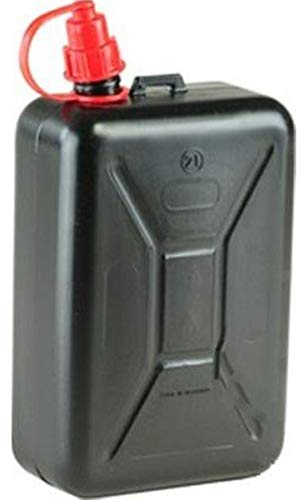 h�nersdorff - Tanica per carburante standard da 2 l, HD-PE, con beccuccio di scarico integrato, colore: Nero