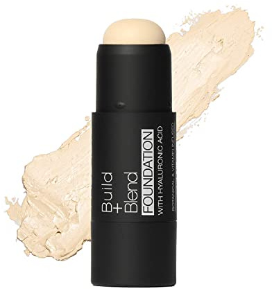 Palladio BUILD & BLEND Foundation Stick, Medium Coverage Buildable Contour Stick for Face, Ultra Blendable Creamy Formula for a Natural Shine Free Finish, Professional Makeup, 0.25 Ounce (Porcelain)