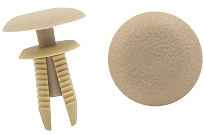 A ABSOPRO 8mm Voiture Pare-chocs Aile Rivets Clips Plastique Beige (Ensemble de 40)