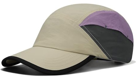 CLAPE vattentät 5 panelkeps män snabbtorkande andningsbar sportmössa UV-skydd sommar sköldpadda lätt ostruerad löpmössa, DSCB1-beige, En Storlek