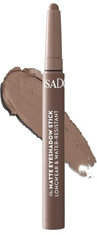 IsaDora The Matte Eyeshadow Stick – Glatter braun Lidschattenstift für makelloses Augen-Make-up, langanhaltend, wischfest, wasserresistent – Veganes Make-up, tierversuchsfrei (63 Cool Taupe)
