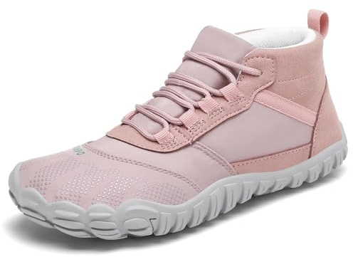 SAGUARO Zapatillas Barefoot Hombre Mujer Zapatillas Minimalistas Ligeros Zapatos de Trail Antideslizantes Calzado Descalzo Flexibles, Terra III, Rosa 41EU