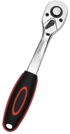 Llave de Carraca 1/4, Mango de Llave de Trinquete, Llave de Tubo de Liberación Rápida, Llave de Carraca Reversible de 72 Dientes, Llave de Trinquete de Accionamiento, para Muebles, Automóviles