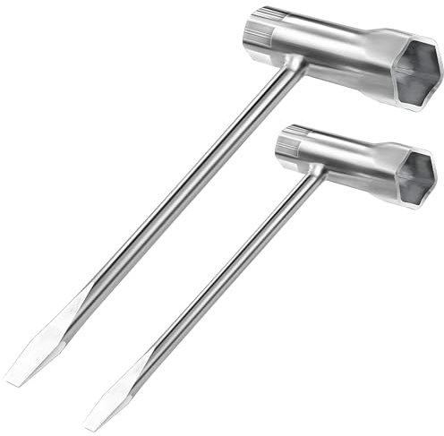 kaiyaya 2Pcs Chiave Candela, 13 Mm X 19 Mm Strumento di Regolazione Della Chiave per Candela, Cacciavite a Taglio, Accessorio Combinata per Motosega, Chiavi Combinate Motoseghe Tosaerba