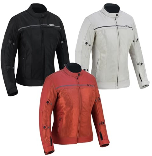 WMW WALI MOTO WEAR Motorradjacke Damen mit Protektoren,Textiljacke mit Mesh & Reflektoren,Damen Motorrad Jacke,Mit protektoren,Belüftet Jacke (DE/NL/SE/PL, Alphanumerisch, M, Regular, Regular, GRAY)