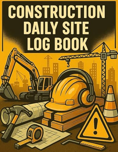 Construction Daily Site Log Book: Job Site Project Management Report For Tracking Site Conditions, Safety Logs, Labor Hours, Weather Delays, Equipment ... Logs & More – 101 Pages, 8.5 x 11 inches
