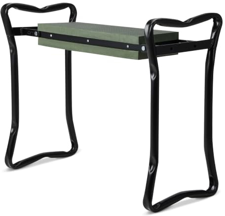 Amazon Basics Taburete de Jardinería, Taburete y Reclinatorio Plegable con