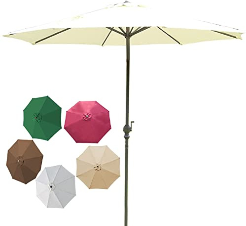 DSXLY Garden parasols Sunshade Umbrella, Garden Parasol, with 8 Sturdy Ribs, Ideal for Commercial and Residential Use, Sun Protection Windproof Sunscreen Ventilation Umbrellas Outdoor parasols