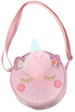Garneck Bolso Infantil Unicornio Rosa Diseño Adorable para Niñas Gran Capacidad Uso Cruzado y Hombro Regalo para Fiestas y Cumpleaños