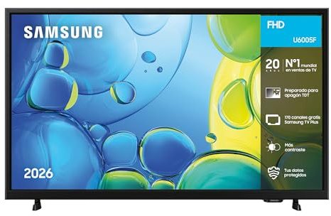Samsung TV 32 Pulgadas Full HD F6005 Smart TV TV Plus, OTS Lite, HDR Knox Security, Capaz de emitir contenidos UHD 4K
