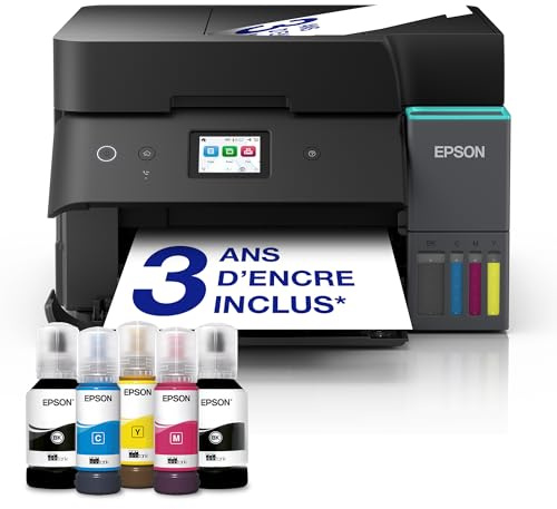EcoTank ET-4955 A4-Multifunktionsdrucker mit Wi-Fi & AirPrint Tintentank, automatischem Dokumenteneinzug, Duplexdruck, Scannen, Kopieren & Fax, bis zu 3 Jahre Tinte im Lieferumfang enthalten