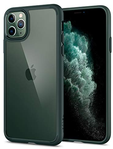Spigen Funda Ultra Hybrid Compatible con iPhone 11 Pro - Verde Noche