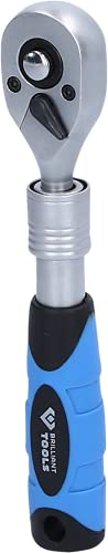 BRILLIANT TOOLS BT020996 Cliquet réversible télescopique 1/4 (150 - 200 mm) [Powered by KS TOOLS]