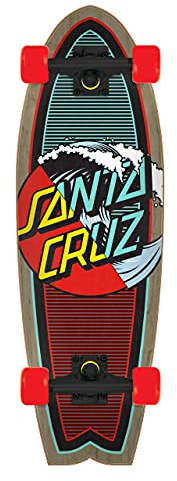 SANTA CRUZ Classic Wave Splice Complete Cruzer - Red/Grey 27.7