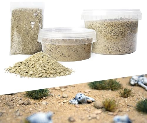 WWS War World Scenics WWScenics Army Coarse Sand Wargame Scenery & Basing Material | 500ml Tub | Ideal for Any Scale Miniature and Wargaming Base