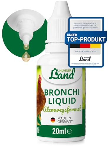 HÜHNER Land Bronchi Liquid 20ml für Hühner mit Salbei & Thymian I Bronchial Tropfen für Hühner & Geflügel oder als Spray für den Hühnerstall