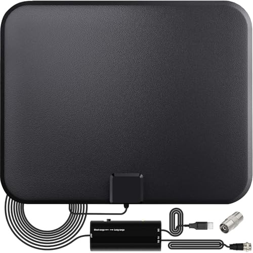 U MUST HAVE 2024 Amplified HD Digital TV Antenna Long 650+ Miles Range - Support 4K 8K 1080p Fire tv Stick and All TV's - Indoor Smart Switch Amplifier Signal Booster - 18ft HDTV Cable