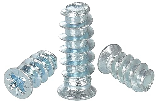 FandWay 250Pcs Euro Screws Set,6.3x11.5mm 6.3x13mm 6.3x16mm Kitchen Cabinet Hinge Screws,Flat Head Drawer Runner Screw Galvanised Pozi Phillips Drive For Doors Wardrobes Cupboard Hinges.