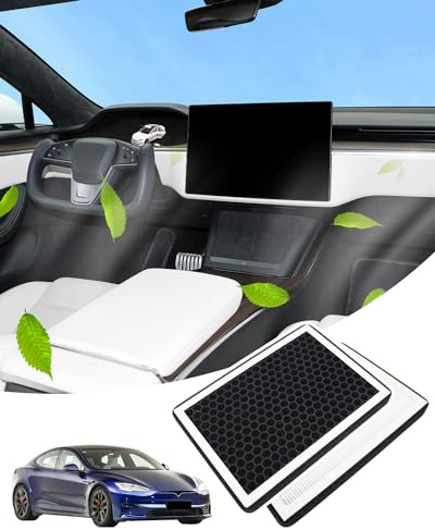 KKTR-CAR für Tesla Model S HEPA-Luftfilter mit Aktivkohle, Kabine Innenraumfilter Ersatz des Luftfilters der für Tesla Model S(2015-2024) (Model S)