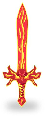 Papo - Epée de feu - 20017 - Panoplies en Mousse - pour Enfants - Filles Et Garçons - A Partir de 3 Ans