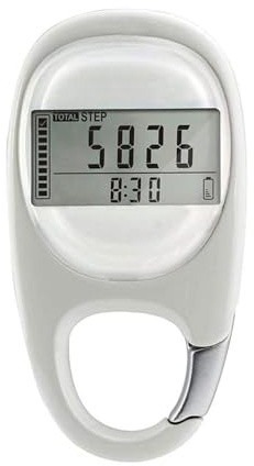 Mobile Weather Device Altimeter Barometer Hygrometer Pocket Handheld Keychain Clip Climbing Camping Outdoor Hand Altimeter Electronic Altimeter Mountaineering (A-White, 8 x 4.5 cm)