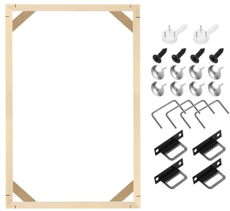 sourcing map 30 x 45cm Canvas Stretcher Bars, Wood Canvas Frame Kit Canvas Stretcher Frames DIY Stretcher Bars for Oil Paintings Prints Posters Home Decor