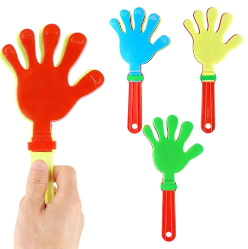YUVKIN 3 Stück Kunststoff Handklöppel Handklatscher Geräuschmacher Krachmacher Partygeschenke für Sportveranstaltungen und Konzert Party Zubehör.