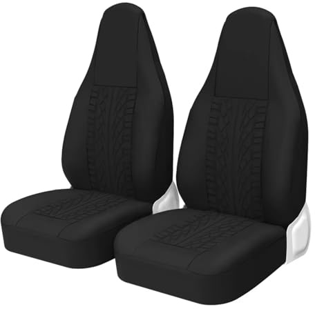 IUKMRT Universal Sitzbezüge Auto Für Toyota Für Aygo (2007) – Universal-Sitzbezüge Hohe Schalensitze Passend Für Die Meisten Sportsitze(Black 2PCS)
