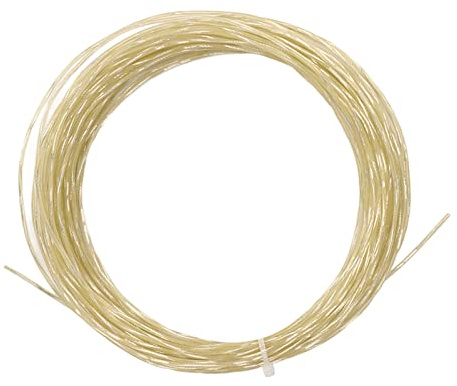 Sahgsa Corda per Racchetta da Tennis Resistente Agli Urti da 12,2 M per la Sostituzione del Filo di Nylon e Titanio per Attrezzature Sportive (Beige)