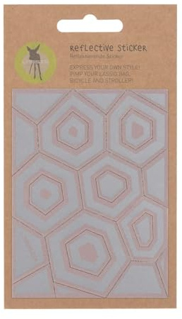 LÄSSIG Reflektierende Aufkleber Tasche Kinderwagen selbstklebenden Sticker - Pimp your Bag/Reflective Sticker Hexagon