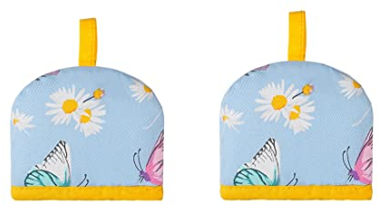 SixSigma Sports Set mit 2 Eierwärmern, gemütlich, Schmetterlings-Abdeckungen – perfektes Küchenzubehör, Frühstückseier-Abdeckungen, Wärmer – Küchendekoration für Muttertagsgeschenke (Schmetterling)