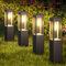 Joomer Lampade Solari da Giardino, 4 Pezzi LED Luci Solari Esterno per Prato Quadrate, Impermeabile Luci Solari da Giardino con Lampadina per Corte Terra Cortile Vialetto,Bianca Calda