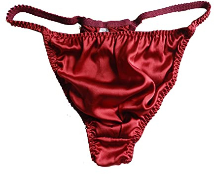 Yavorrs Men's Silk Panties G-Strings Thongs Underwear Bikini Briefs