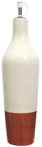 AltoBuy Huilier de 670 ML en céramique Bicolore (Blanc & Terracotta)