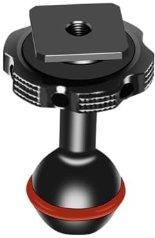 Qomcsrl Adaptador de Rótula Esférica de 20 mm para Zapata de Flash, Soporte de Luz para Monitor de Cámara DSLR y Soporte para Teléfono.