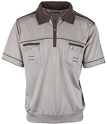 SOUNON Polohemd Poloshirt für Herren Beige, Groesse: XXL