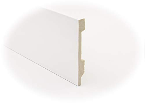 Zócalo - Rodapié Blanco de PVC hidrófugo, 12cm de alto y 220cm de largo